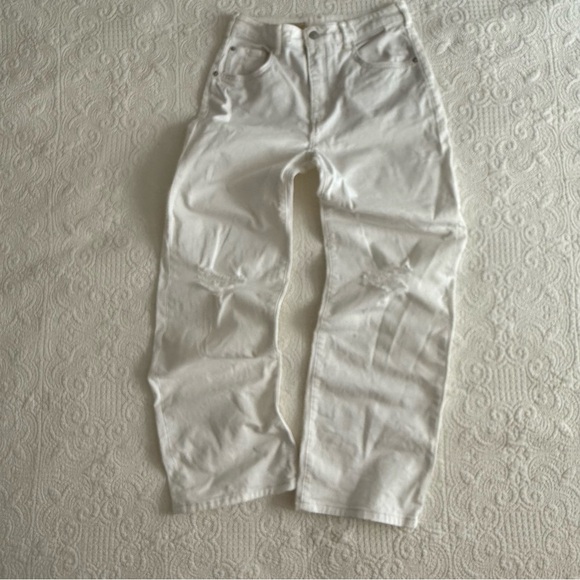 Anthropologie Pilcro  Slim Boyfriend Distressed Straight leg Jeans 27 - Picture 12 of 13